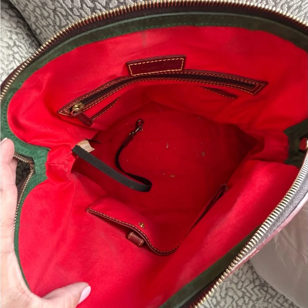 Dooney & Bourke Florentine Leather Domed Buckle Satchel in Bordeaux